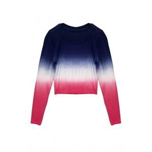 NEW KATIE J NYC livi dip dye ombre tee in eve blue/vint rose